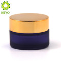 20g crema vacía uso tapa de oro frasco cosmético de vidrio esmerilado violeta